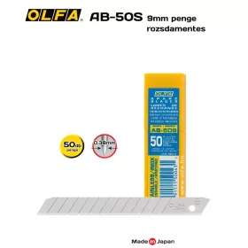 Penge tördelhető 9 mm 50 db - ezüst, inox - Olfa