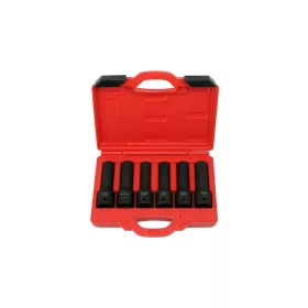   Légkulcsfej készlet 3/4" 6 db-os hosszú E18-E20-E22-E24 +12 szögű17-19 mm - Ellient Tools