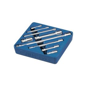   Tálcás Genius toldószár-billenős készlet 9 db-os 1/4 + 3/8 + 1/2" - 1/6 - Genius Tools