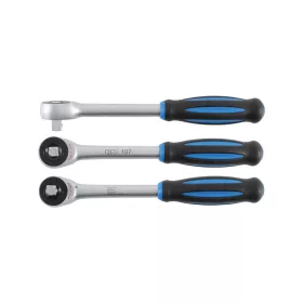   Crowa racsnis kulcs 1/2" forgó nyelű - Átnyomós kivitel - BGS