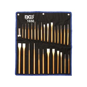   Csapkiütő, laposvágó és pontozó készlet 28 db-os - BGS