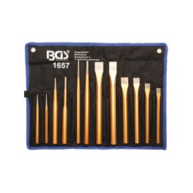   Csapkiütő, laposvágó és pontozó készlet 12 db-os - BGS