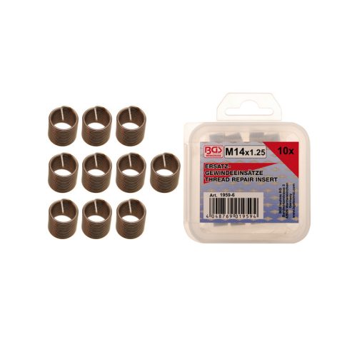 BGS Menetjavító betét készlet (helicoil) M14x1.25