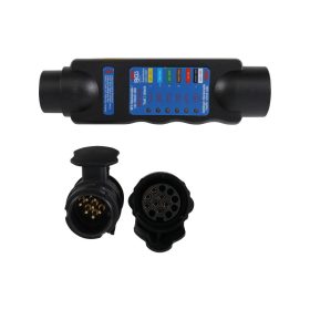   Utánfutó - Trailer csatlakozó 7-13 lábú papa-mama teszter ledes 12V-os - BGS