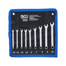   Csillag-villás készlet 9 db: 4 - 4.5 - 5 - 5.5 - 6 - 7 - 8 - 9 -10mm - BGS