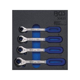   Tálcás racsnis nyitott kulcs készlet (fékcsőkulcs) 4 részes - BGS