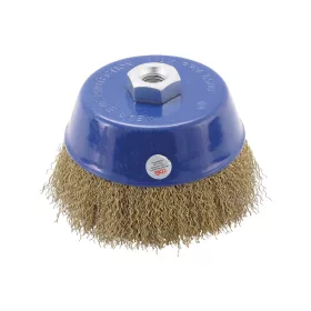   Drótcsiszoló fazékkefe 125 mm Acél M14 x 2.0 menet - sarokcsiszolóhoz - BGS
