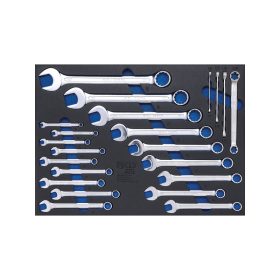   Csillag-villáskulcs készlet 22 db-os 8-32 mm + E-torx E6-E24 habtálcás 3/3 - BGS