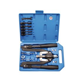   Kétkezes szegecsanya+popszegecs behúzó készlet M4-M5-M6-M8-M10 + 3.2-6.4 mm - BGS