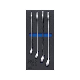   Csillag-Villás készlet 4 db-os szerszámos kocsiba habtálcás 24-32 mm -1/3 - BGS