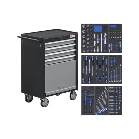   Szerszámos kocsi gyári-felszerelt 151 db-os 4 fiók + 1 tároló - BGS