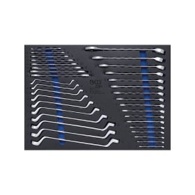   Csillag-villás készlet 35 db-os szerszámos kocsiba habtálcás 3/3 - BGS