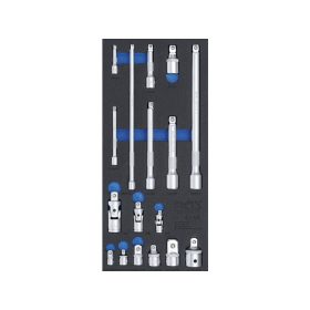   Tálcás toldószár átalakító és csukló készlet 17 részes - BGS