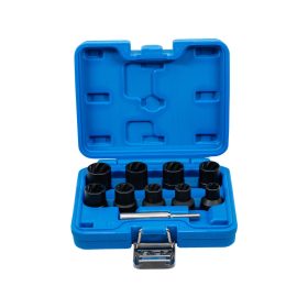   Csavarkiszedő készlet - sérült fejű csavarokhoz 9+1 db-os 10-19 mm 1/2" - BGS