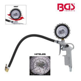   Gumiabroncs nyomásmérő - kerékfúvató HITELESÍTVE Fém MV23 - BGS