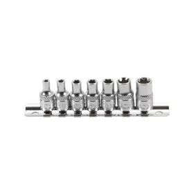   Dugókulcs - crowafej készlet 1/4" belső E-torx E4-E11 rövid 7 db-os - BGS