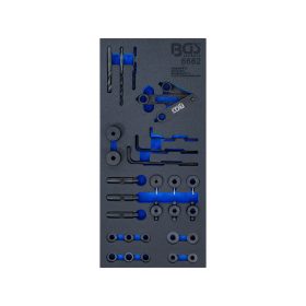   Tálcás hengerfejcsavar kifúró és fúrósablon készlet M8, M10 28 részes - BGS