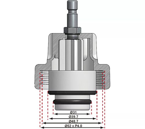 Adapter hűtőrendszer nyomás ellenőrzőhöz BMW - BGS
