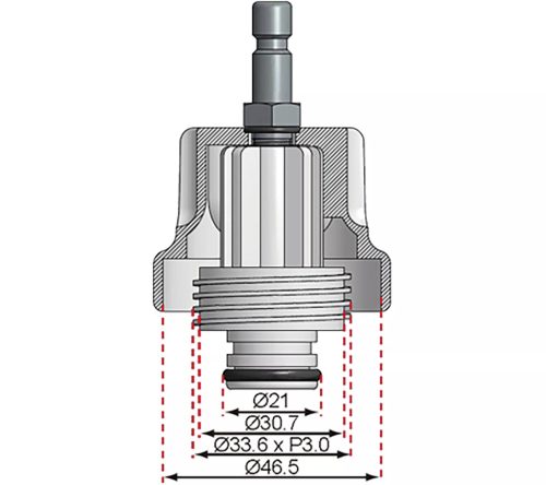 Adapter hűtőrendszer nyomás ellenőrzőhöz Toyota - BGS