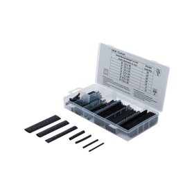 Zsugorcső készlet - fekete 127 db-os 2.0-13.0 mm - BGS