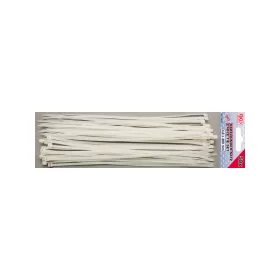Kábelkötegelő készlet fehér 4,8x300mm 50 részes - BGS