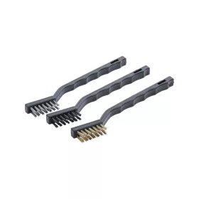   Drótkefe készlet 175 mm 3 db-os acél + réz + műanyag - BGS