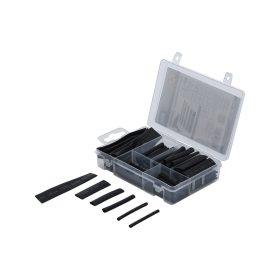   Zsugorcső készlet - fekete 90 db-os 2.0-7.0 mm - Do it Yourself - BGS