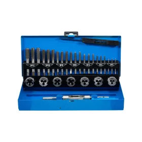   Menetfúró és menetmetsző készlet metrikus M3-M12 - 32 db-os - BGS