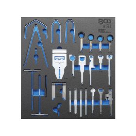   Rádiókiszerelő készlet 52 db-os szerszámos kocsiba habtálcás 2/3 - BGS