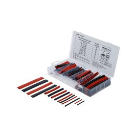 Zsugorcső készlet fekete, piros 150 részes - BGS