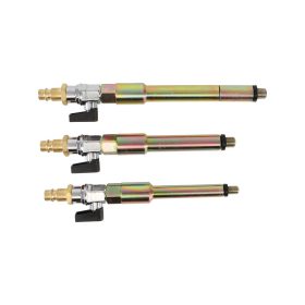   Sűrített levegő adapter készlet izzítógyertya furatokhoz M8x1.0 / M10x1.0 / M10x1.25 3 részes - BGS