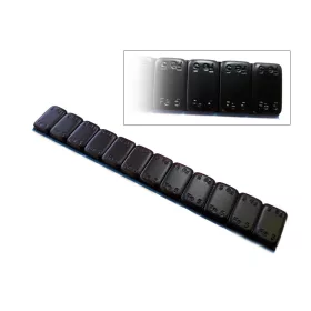   Centírozó súly öntapadós Acél + Festett 12x5 g = 60 g - FEKETE - Rema Tip-top