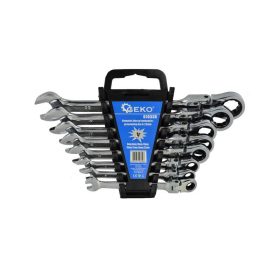   Csuklós racsnis csillag villáskulcs készlet 8-22mm 8 részes - Geko