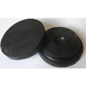   Gumipogácsa krokodil emelőhöz 120/100 mm-es lépcsős sima - Fekete - PTC Tools