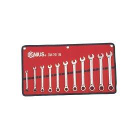   Csillag-villás racsnis készlet 11r. 8-19 mm fényes polírozott kiv. - Genius Tools