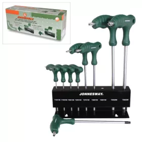  Torx kulcs T-fogós készlet T10-T50 9 db-os Állványos készlet - Jonnesway Tools