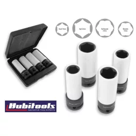   Légkulcsfej készlet 1/2" 4 db-os alufelnihez - SPECIÁLIS MÉRETEK - Hubitools
