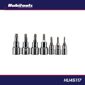  Csavarkiszedő készlet 7 db-os - sérült BKNY Torx csavarokhoz 1/4" T10-T40 - Hubitools