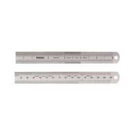   Vonalzó, acél, merev 150 mm x 18 mm metrikus és colos - Kennedy