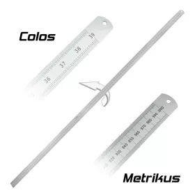   Vonalzó, acél, merev 1000 mm x 25 mm metrikus és colos skálázás (KEN-518-3910K) - Kennedy