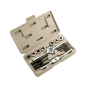   Menetfúró és menetmetsző készlet metrikus - 16 db WS acél - Laser Tools