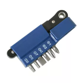   Bit készlet mini racsniszárral 6 részes - extra lapos kivitel - Laser Tools