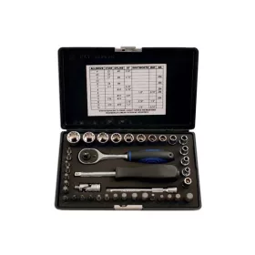   Dugókulcs - crowafej készlet 1/4" Gear Lock - Alldrive 40 db+Bitek - Laser Tools