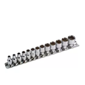   Dugókulcs - crowafej készlet 1/4" Gear Lock - Alldrive 13 db-os 4-14 mm - Laser Tools