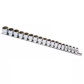   Dugókulcs - crowafej készlet 3/8" Gear Lock - Alldrive 18 db 6-24 mm - Laser Tools