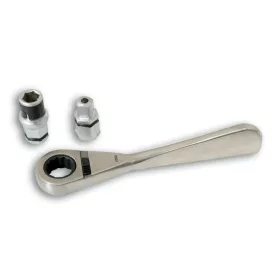   Racsnis hajtószár 100 mm Go-Thru +2 db 1/4" bittartó és dugófej-tartó - Laser Tools
