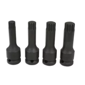   Légkulcsfej készlet 1/2" XZN (spline) M12-M18 - 4 db-os - Laser Tools