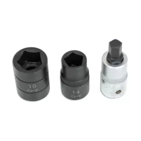   Fékjavító dugókulcs készlet 5 ötszögű 1/2" - HGV - 3 db-os - Laser Tools