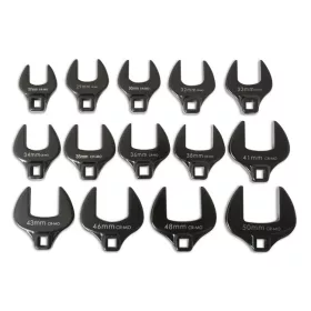   Villáskulcs adapter készlet nyitott 1/2" 14 db-os: 27-50 mm "Crowfoot" - Laser Tools
