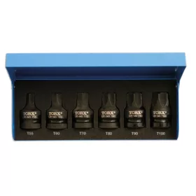   Légkulcsfej készlet 1/2" Torx T55-T100 -alacsony profil 6 db - Laser Tools